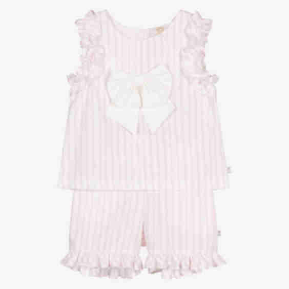 Cotton Candy Stripe Shorts Set