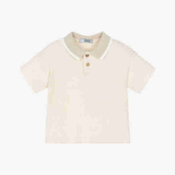 Cotton Textured Knit Polo Shirt