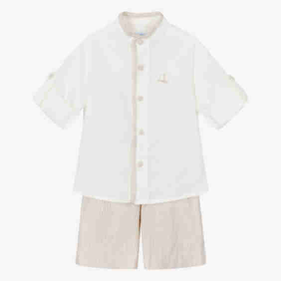 Boys Striped Shorts Set