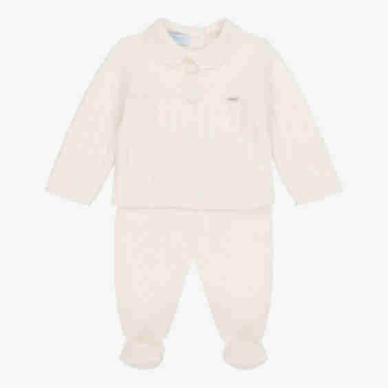 Wool & Cashmere Knitted 2 Piece Babygrow