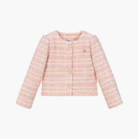 Girls Shimmery Tweed Jacket