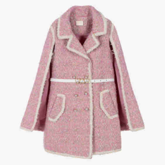 Girls Tweed Cape Dress