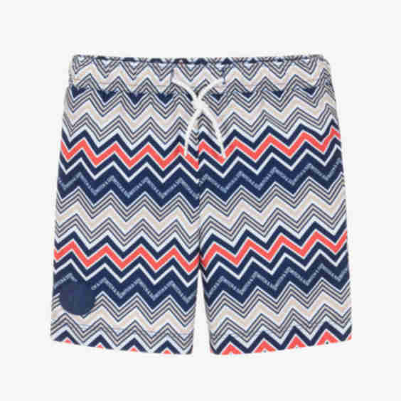 Zigzag Pattern Swim Shorts