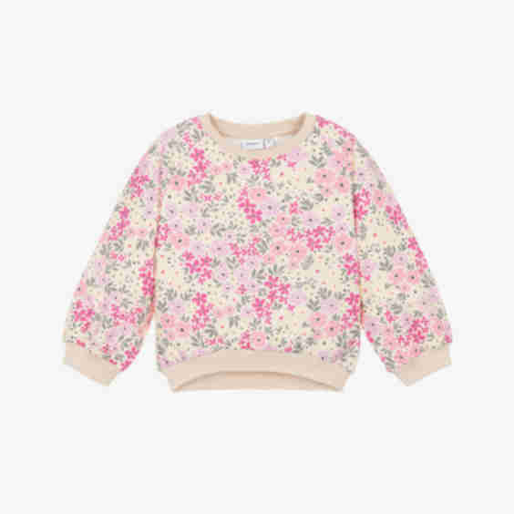Organic Cotton Floral Print Sweatshirt