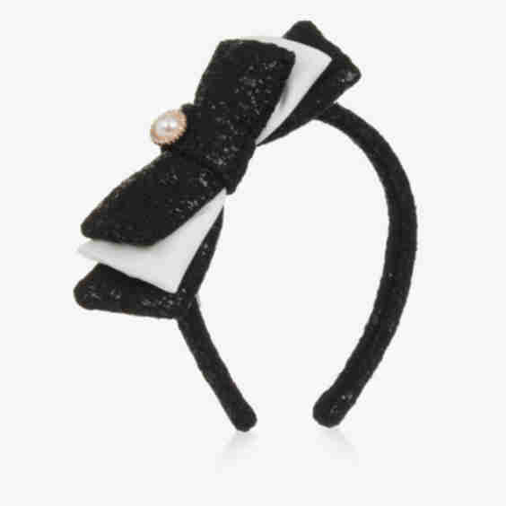 Girls Tweed Bow Hairband