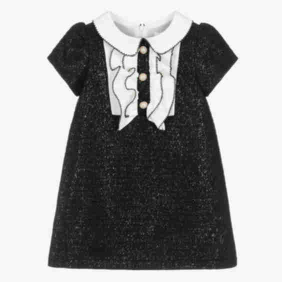 Girls Shimmery Tweed Dress