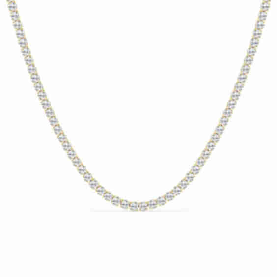 7 Ct. Tw. Straight Line Tennis Necklace in 14k Gold