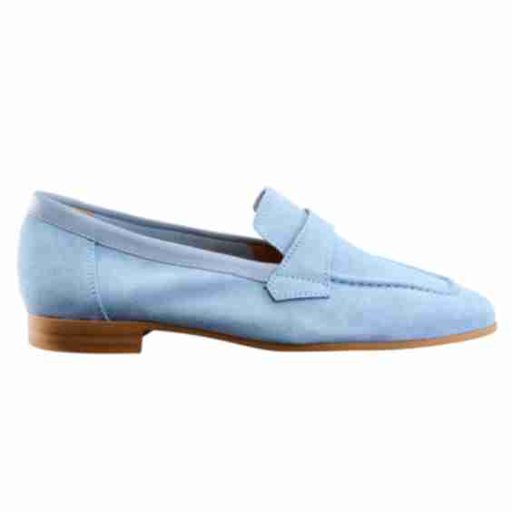 Pale Suede Livia Loafers