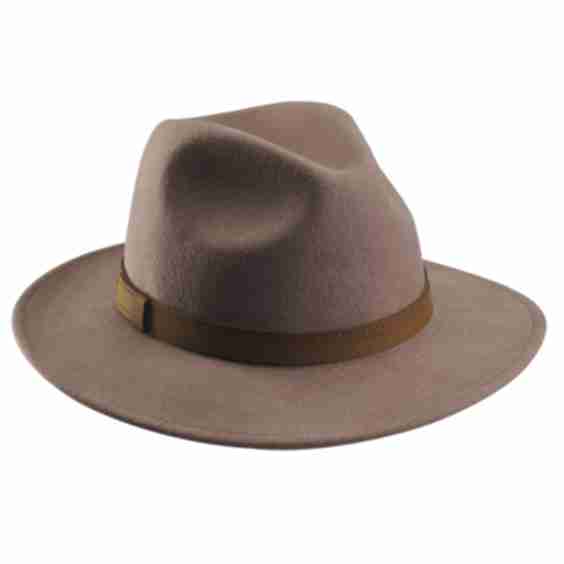 Beige Classic Wool Fedora
