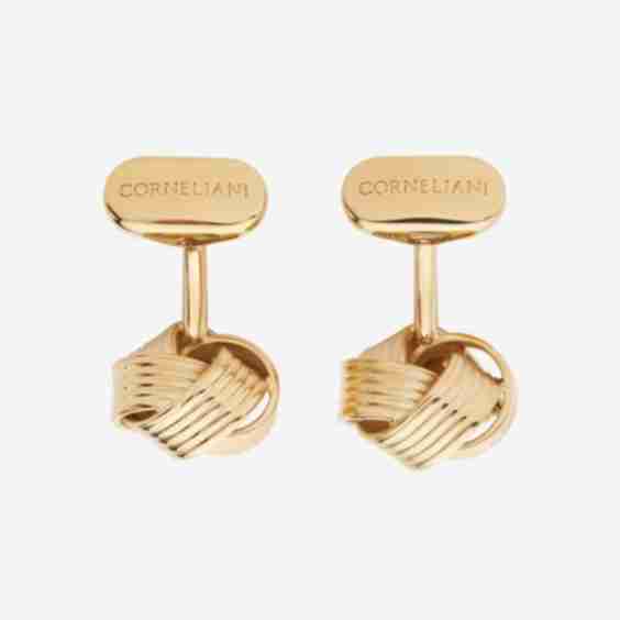 Knot Shaped Brass Cuff Links