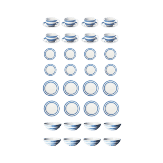 32 Piece Dinner Set with Cups and Saucers