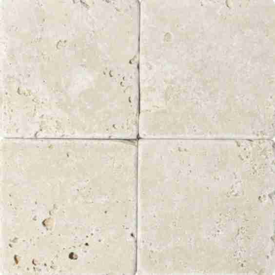 Ivory Tumbled Travertine Tile 6 x 6