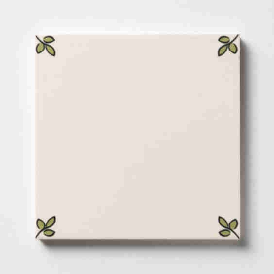 Garden Blanc Glazed Ceramic Tiles 6 x 6