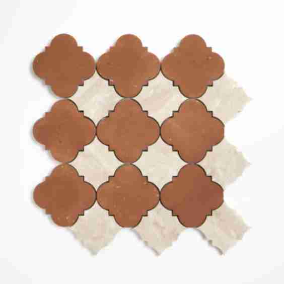 Diana Royal Rustic Terracotta Honed Reale Marble Mosaics 11 15 16 X 11 15 16