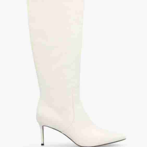 Saffia Leather Slim Heel Knee Boots