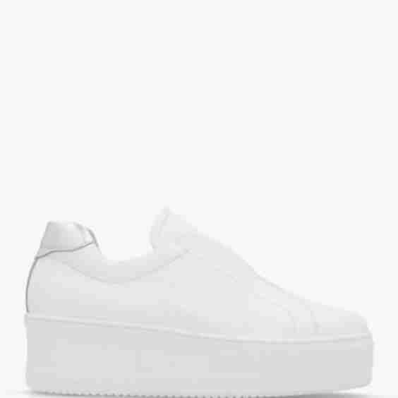 Tred Leather Laceless Flatform Trainers Sneakers