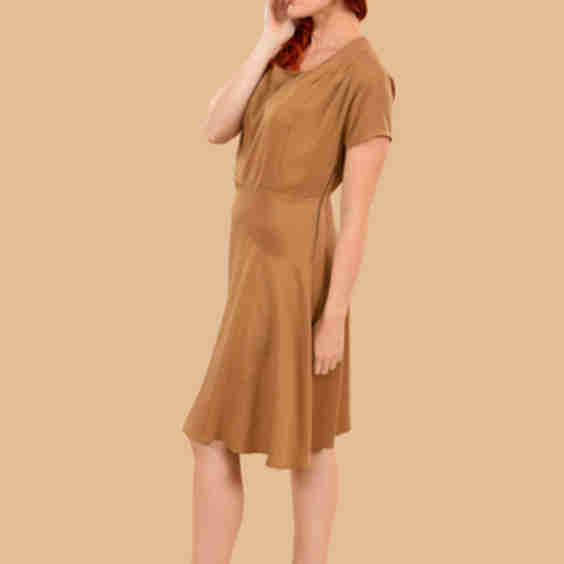 Paulette A Line Office Midi Dress