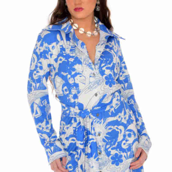 Baby Shirt 70s Retro 60s Mod Vintage Print Dress