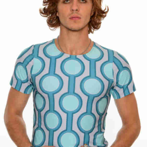 Unisex Geo Print Crop Top 