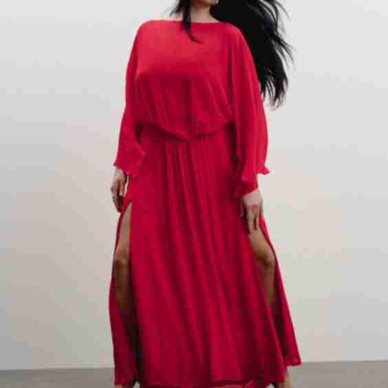 Sheer Draped Gown
