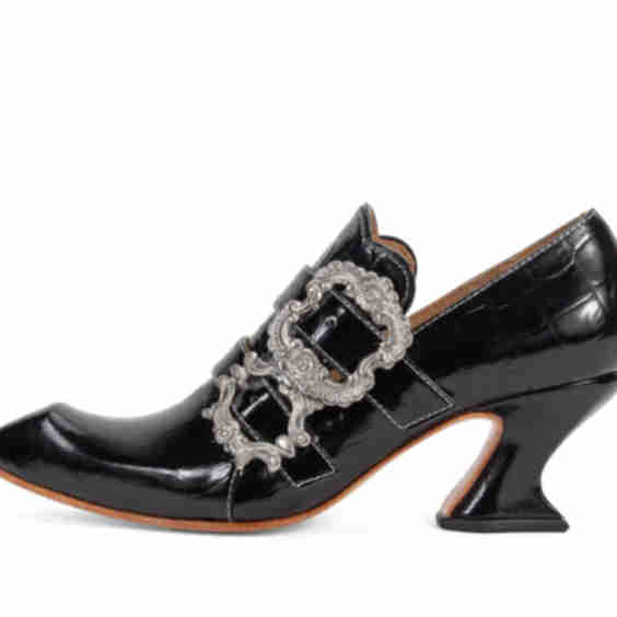 Strozzi Patent Croc Buckled Loafer Heels Fluevog Shoes