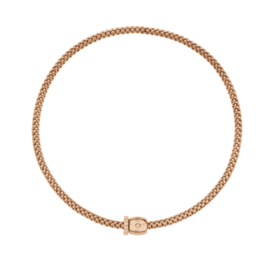 Flex'it Necklace With Ornamental Clasp And Diamond Pavé