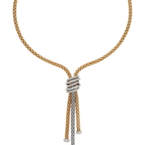 Lariat Necklace with Diamond Pave'