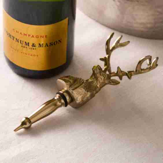 Champagne Stag Bottle Stopper