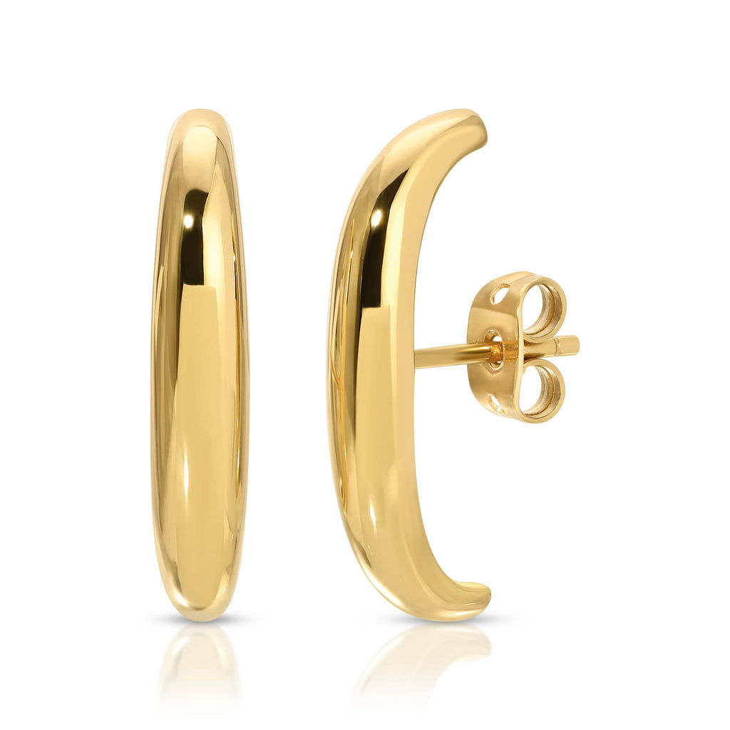 Wide Suspension Hoop Earrings 