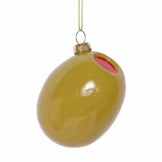 Glass Olive Bauble
