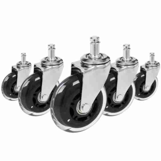 5x Rolo Skate Ct 11mm/75mm Chair Casters