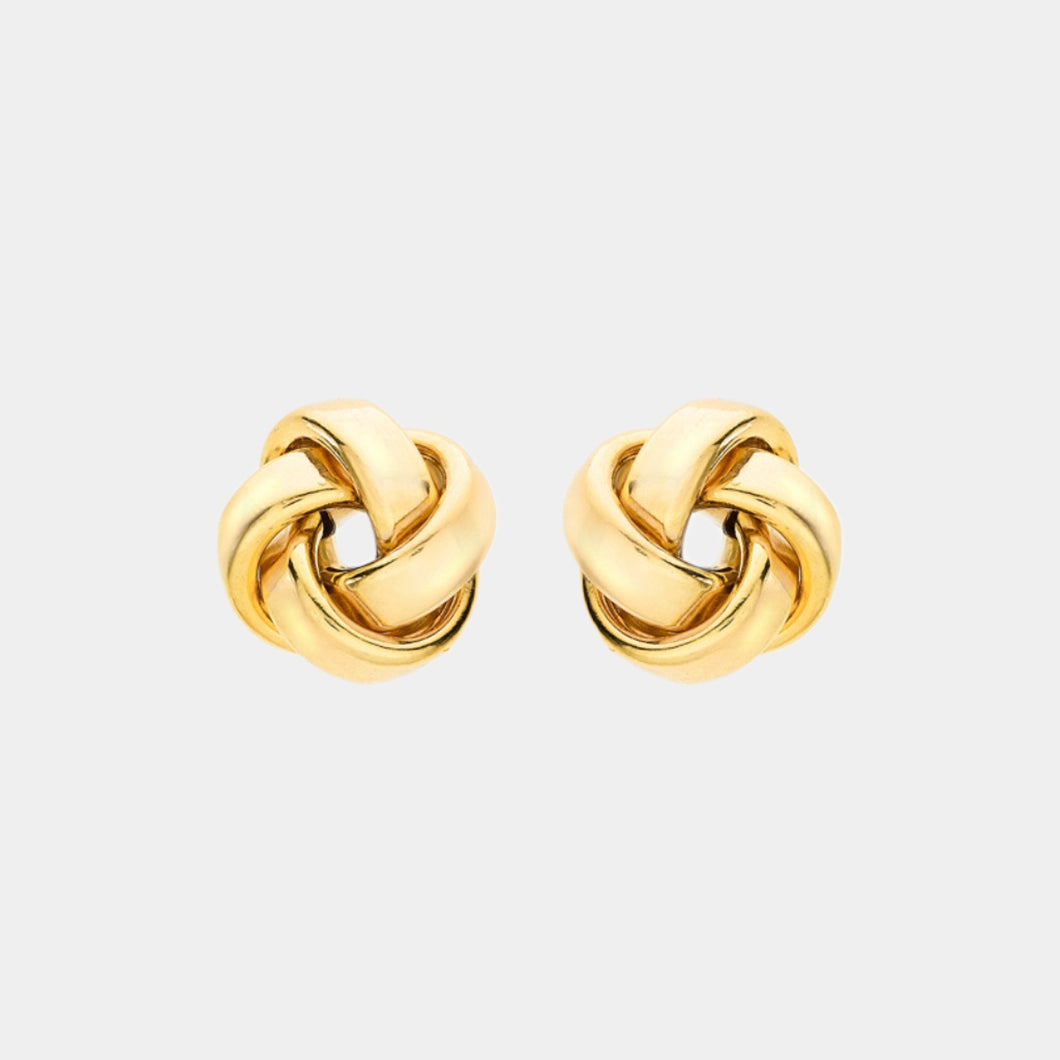 9 Ct Gold Knot Stud Earrings