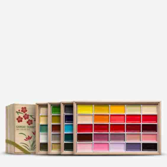 Gansai Tambi Japanese Watercolor Large Pan Set Of 100 Limited Edition