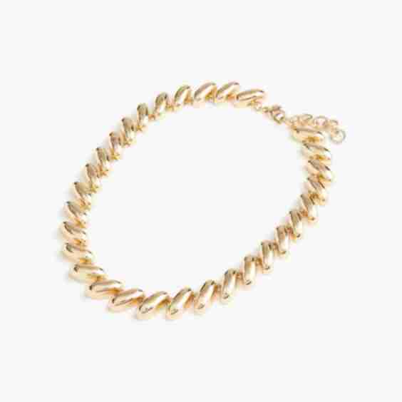 Spiral Chain Statement Necklace