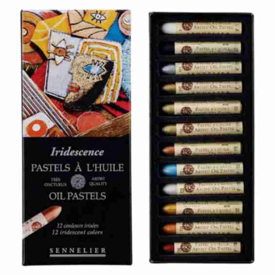 Oil Pastels Cardboard Box Set Iridescent Colors (Set of 12)