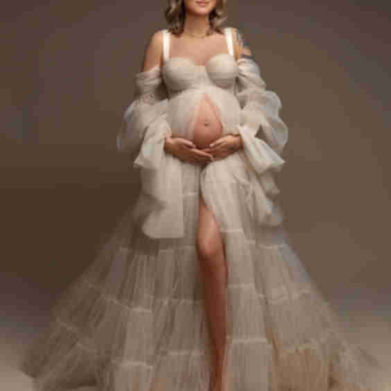 Kate In  84 Babybauch Kleid Fur Fotoshooting