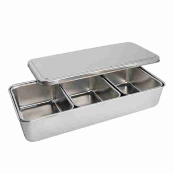 Stainless Steel Yakumi Pan - 3 Compartments