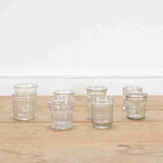 Small French Glass Jam and Preserve Jars