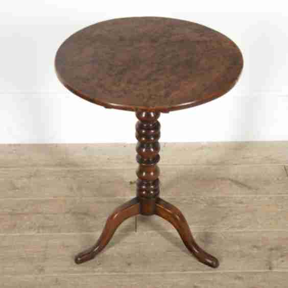 Burr Elm Tripod Table