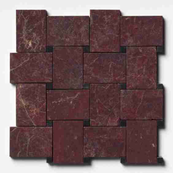 Bordeaux Honed Pinwheel Marble Mosaic