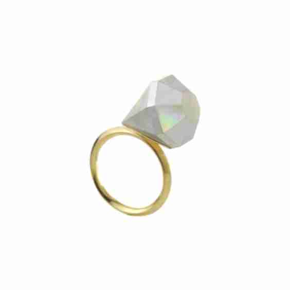 Mop Diamond Ring