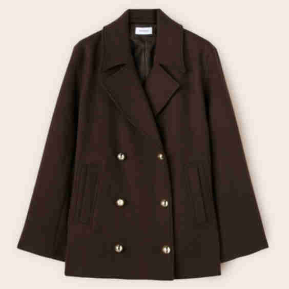 Double-Breasted Coat in Eool Blend Cloth