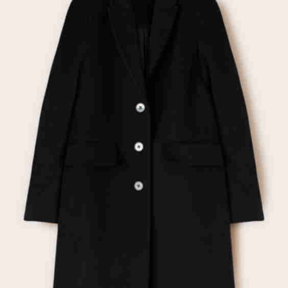 Knitted Wool Blend Coat