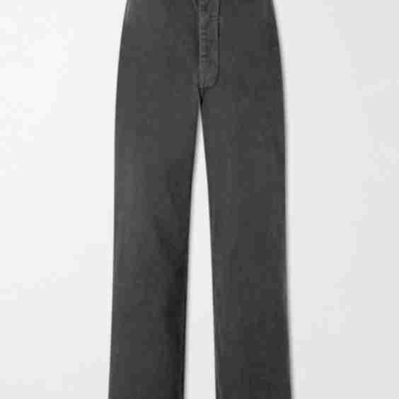 Straight-Leg Cotton-Twill Trousers