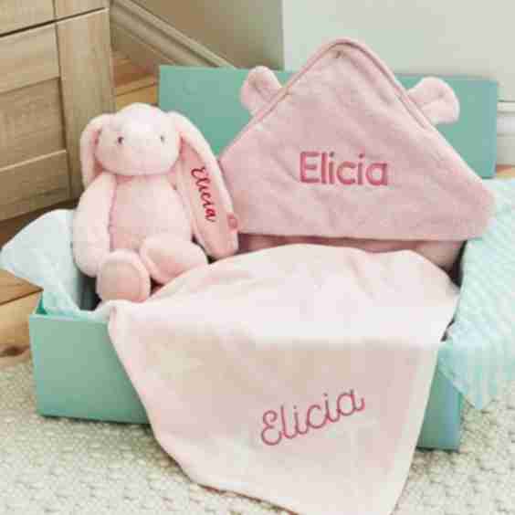 Personalised New Baby Essentials Gift Set