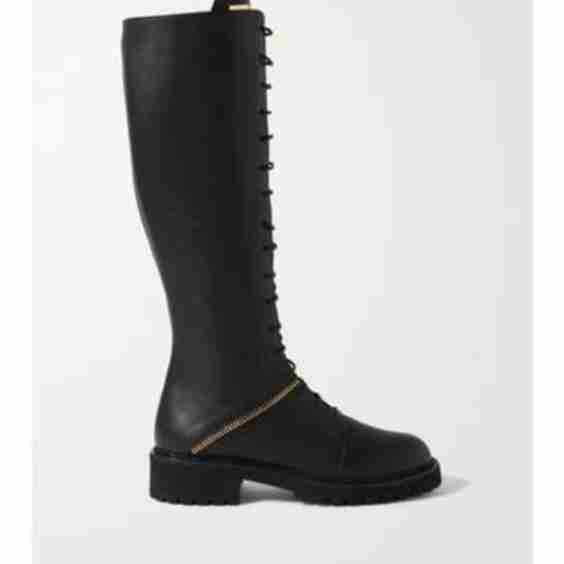 Nevada Embellished Leather Knee Boots