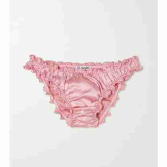 Lombard Street Ruffled Silk-Blend Satin Briefs