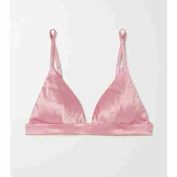 Lombard Street Silk-Blend Satin Soft-Cup Triangle Bra