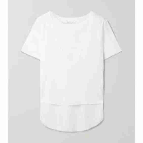 Layered Tencel And Mesh T-Shirt