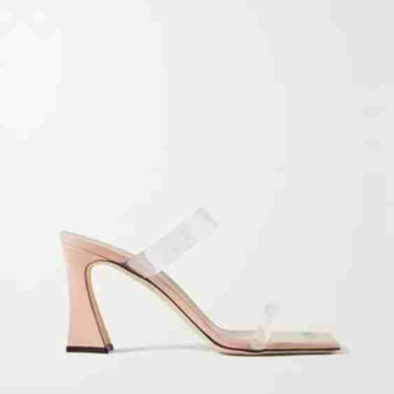 Vanilla Pvc And Patent-Leather Mules